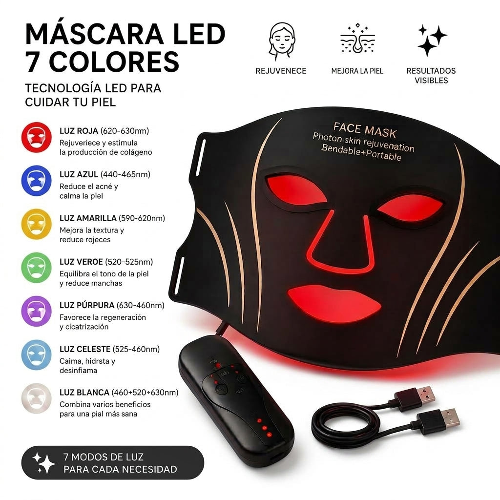 Mascara Led - 7 Colores
